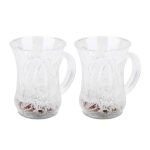 Flashing Cup LED Water Sensor Light up Cup with Handle for Home Kitchen Fun Luminous Water Cup, Party Birthday Nightclub Christmas Disco Entertainment Cup (2 Pcs Set)