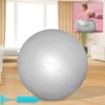 Anti-Burst Stability Ball Non-Slip Exercise Ball with Foot Pump for Yoga, Pilates, Balance Full-Body Fitness Workouts - Image 2