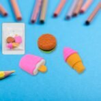 Mix Design Fancy Stylish Colorful Erasers (1 Set 3 Pc Set) - Image 2