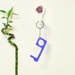 Metal Key Shape Keychain & Door Opener Tool (1 Pc) | No-Touch Hand Tool | Non-Contact Safety Key for Door Handles & Buttons - Image 5