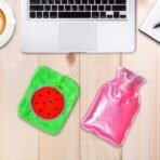 small Hot Water Bag with Cover for Pain Relief, Neck, Shoulder Pain and Hand, Feet Warmer, Menstrual Cramps. - Image 2