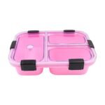 Insulated Plastic 3-Compartment Lunch Box (1 Piece