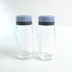 Salt and Pepper Shaker Set of Transparent Seasoning Dispensers for Kitchen Dining Table
