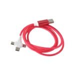 Fast 3-in-1 Charging Cable with LED Light Universal Lightning, UHE-C, and Micro USB Charger