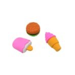 Mix Design Fancy Stylish Colorful Erasers (1 Set 3 Pc Set)
