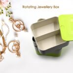 4 Layers Jewelry Box, 360 Degree Rotating Jewelry Box, Jewelry and Earring Organizer Box, Accessory Storage Box - Image 4