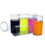 Heavy unbreakable Stylish Plastic Clear look fully Transparent Glasses Set 330ml (6pcs) - Image 2