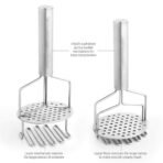 Stainless Steel Hand Masher with Soft Grip Effortless Mashing for Potatoes, Vegetables, and More Durable, Easy-to-Use Design, Pack of 1 - Image 2