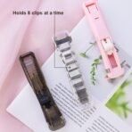 Portable Paper Clamp Dispenser Set | Handheld Fast Paper Fastener & Clip Loader | Reusable Clam Clip System for Office & Home - Image 4