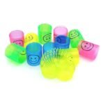 Multicolor Magic Smiley Spring Toy (12 Pcs Set) Fun, Portable Slinky Spring Toy for children, stylish for Birthdays and Playtime