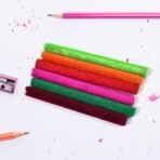 Small Velvet Pencil (1 Pc) | Mix Color & Design | Fuzzy Flocked Pencil for Kids | Unique Novelty Stationery & School Supplies - Image 5