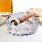 Glass Brunswick Cigar & Cigarette Ashtray ?Round Tabletop Design for Home, Office & Outdoor Decor - Image 4
