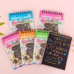Rainbow Art Scratch Paper Crafts Book 10 Pages of Fun and Scratch Art Activities for Children Exciting Craft Kit, Pack of 1 - Image 4