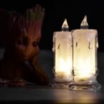 Big Flameless Melted Design Candles Set (12 pcs) - Image 5