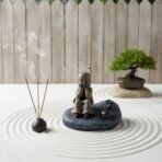 Serene Thinking Monk Statue - Cute Baby Buddha Figurine - Zen Contemplation Sculpture for Home Decor, Meditation, and Peace Gift - Image 2