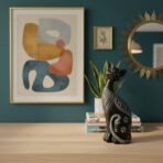 Black & White Cat Family Statue Set (Set of 3) - Decorative Resin Figurines for Home, Living Room, or Mantelpiece Decor - Image 2