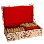 Premium Velvet Bangle Box Organizer - 2 Slot Multi-Slot Jewellery Storage Box for Women - Elegant Bangle Holder and Travel-Friendly Gift Case (Multi Colour)