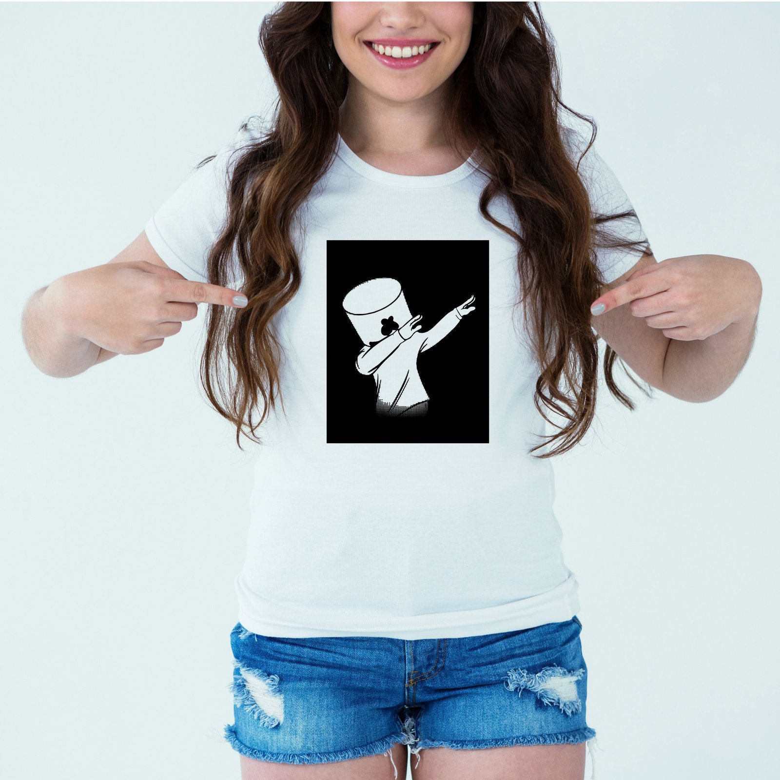 Mockup-Girl-style.jpg Designer Printed T-Shirt :: Design type - Style - Cloth type : Polyester - Image 1