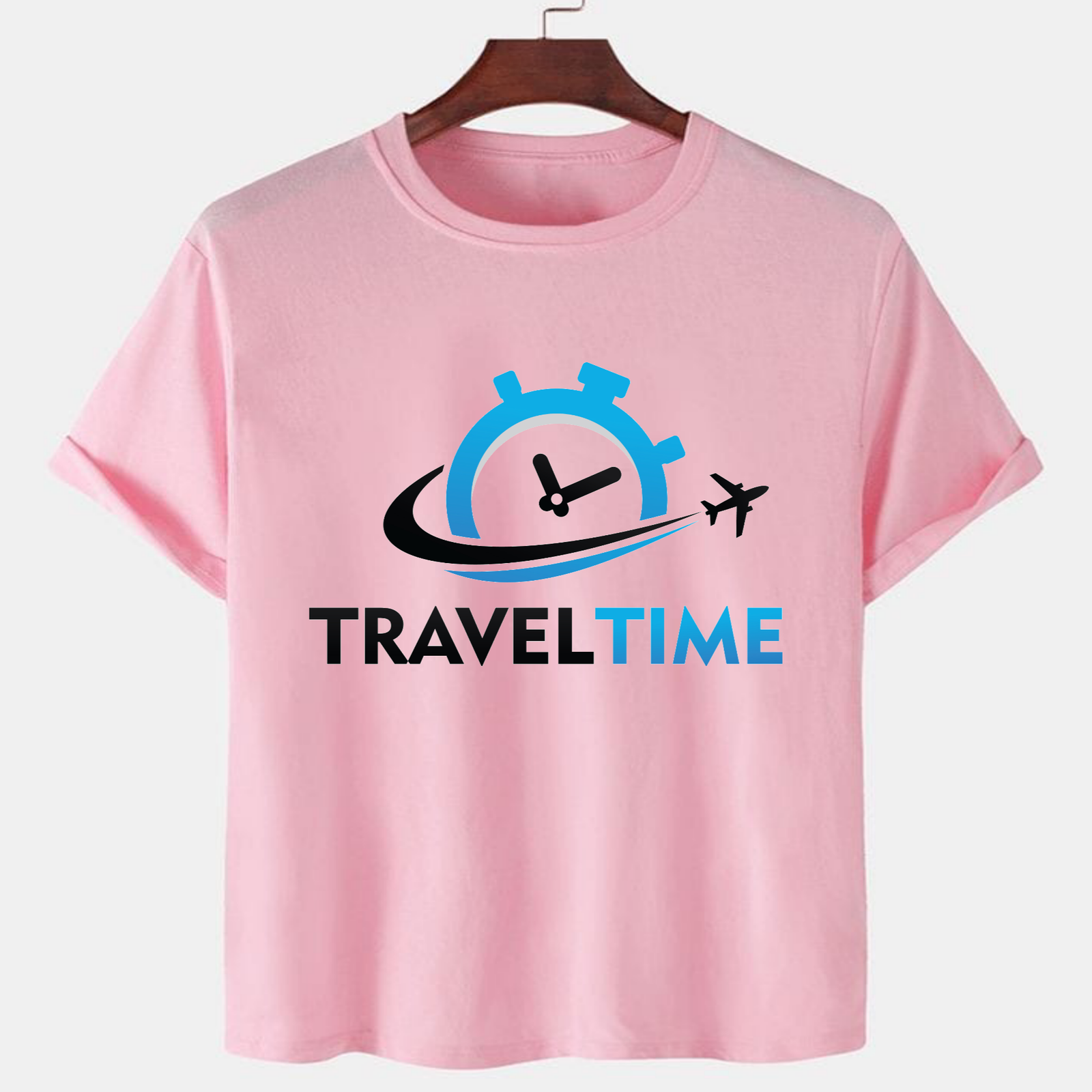 PNK-CTN-A-002.png Pink Unisex Cotton Premium Quality Designer Printed T-Shirt - Image 1
