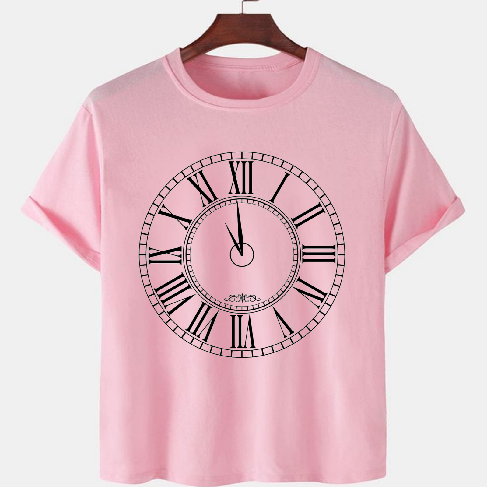 PNK-CTN-B-009.png Pink Unisex Cotton Premium Quality Designer Printed T-Shirt - Image 1