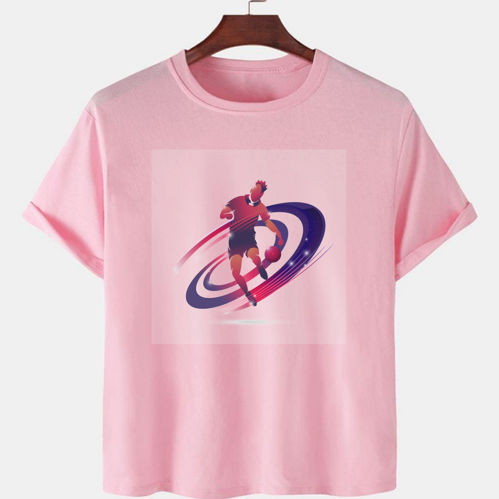 PNK-CTN-C-009.png Pink Unisex Cotton Premium Quality Designer Printed T-Shirt - Image 1