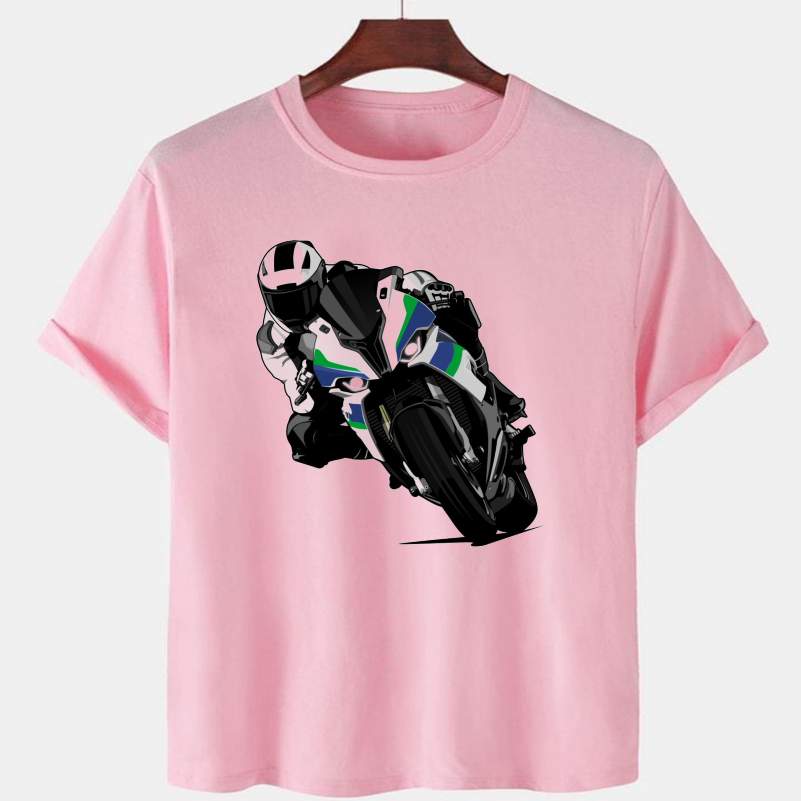 PNK-CTN-E-005.png Pink Unisex Cotton Premium Quality Designer Printed T-Shirt - Image 1
