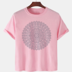 Pink Unisex Polyster Premium Quality Designer Printed T-Shirt