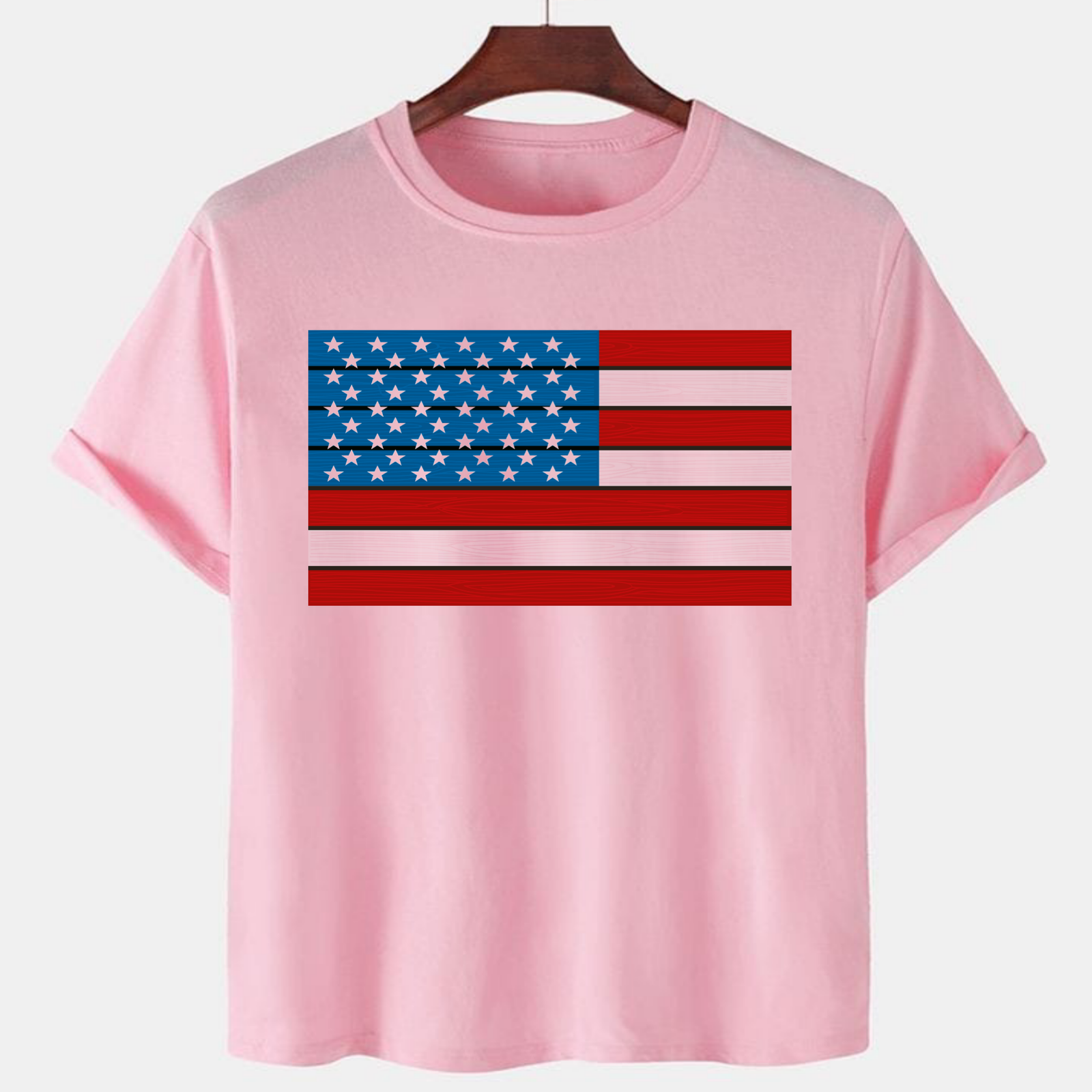 PNK-CTN-F-006.png Pink Unisex Cotton Premium Quality Designer Printed T-Shirt - Image 1