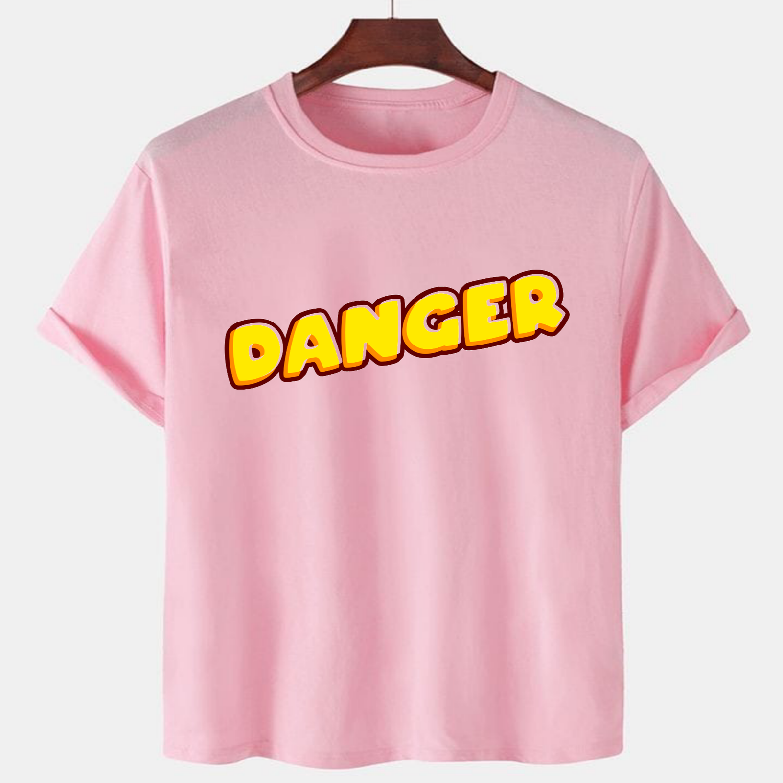 PNK-CTN-F-009.png Pink Unisex Polyster Premium Quality Designer Printed T-Shirt - Image 1