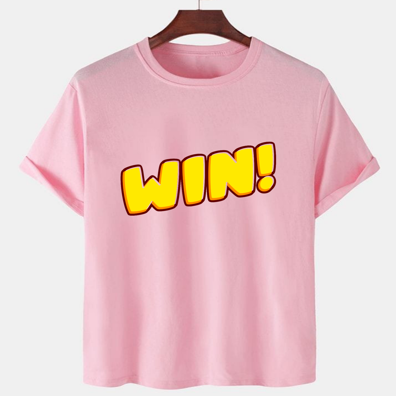 PNK-CTN-G-007.png Pink Unisex Cotton Premium Quality Designer Printed T-Shirt - Image 1