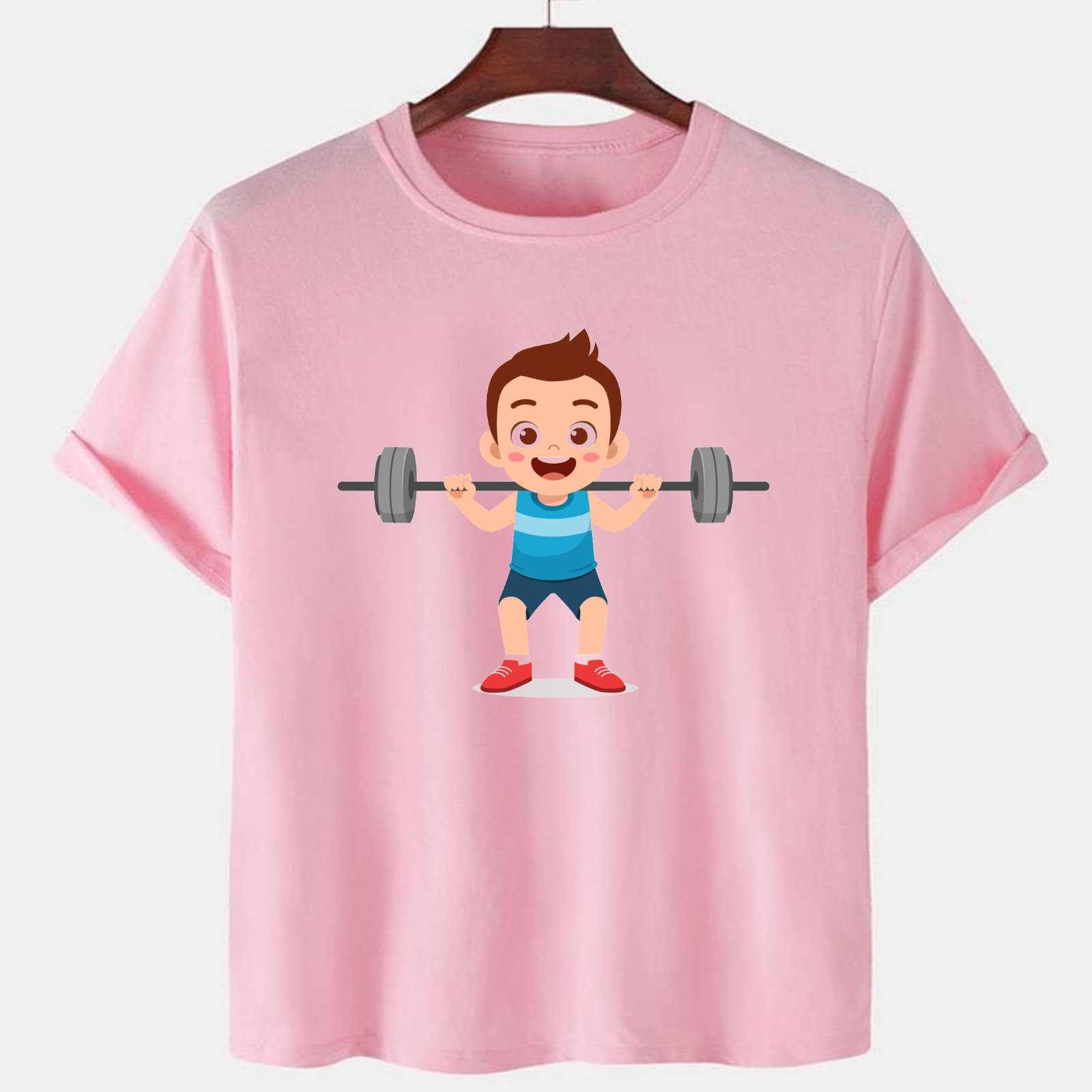 PNK-CTN-H-007.png Pink Unisex Polyster Premium Quality Designer Printed T-Shirt - Image 1