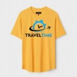 Yellow Unisex Polyster Regular Fit Printed Round Neck T-Shirt