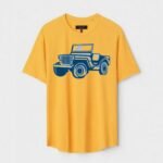 Yellow Unisex Polyster Regular Fit Printed Round Neck T-Shirt