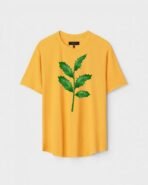 Yellow Unisex Polyster Regular Fit Printed Round Neck T-Shirt