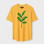Yellow Unisex Cotton Regular Fit Printed Round Neck T-Shirt