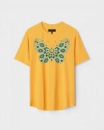 Yellow Unisex Polyster Regular Fit Printed Round Neck T-Shirt