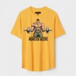 Yellow Unisex Cotton Regular Fit Printed Round Neck T-Shirt
