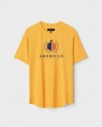Yellow Unisex Cotton Regular Fit Printed Round Neck T-Shirt