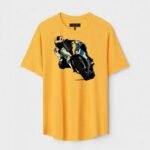 Yellow Unisex Cotton Regular Fit Printed Round Neck T-Shirt