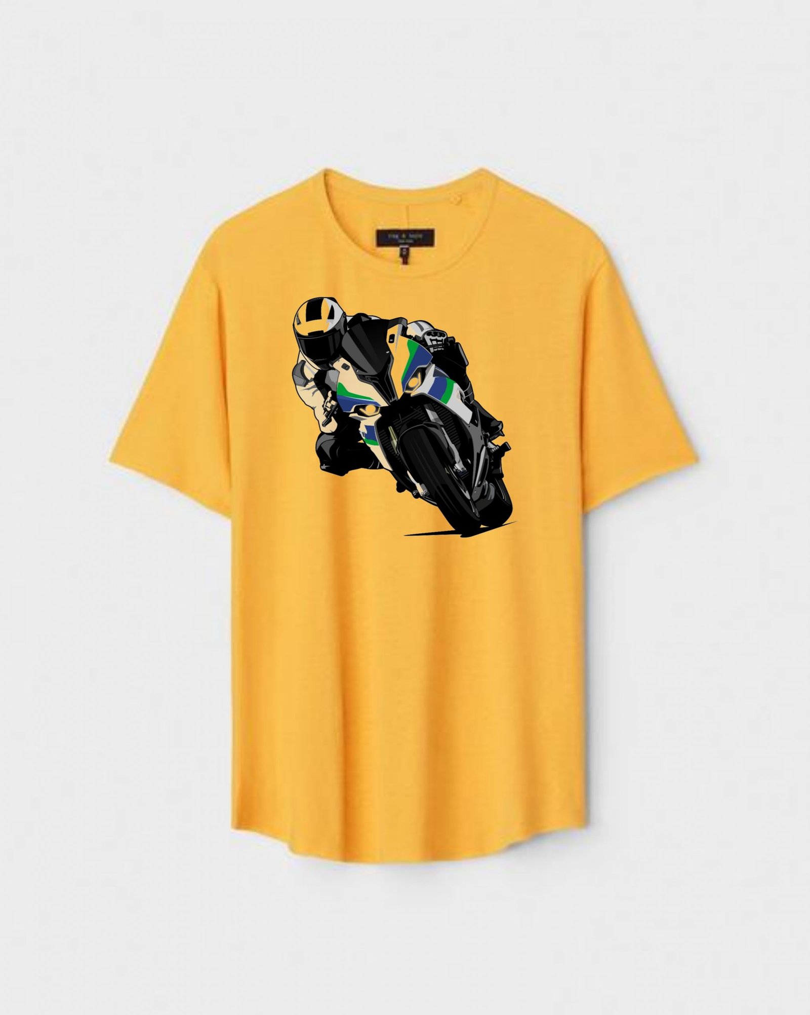 YLW-CTN-E-005-scaled-1.jpg Yellow Unisex Polyster Regular Fit Printed Round Neck T-Shirt - Image 1