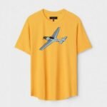Yellow Unisex Cotton Regular Fit Printed Round Neck T-Shirt