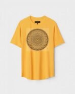 Yellow Unisex Cotton Regular Fit Printed Round Neck T-Shirt