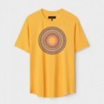 Yellow Unisex Cotton Regular Fit Printed Round Neck T-Shirt
