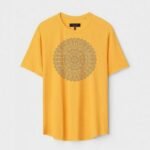 Yellow Unisex Polyster Regular Fit Printed Round Neck T-Shirt