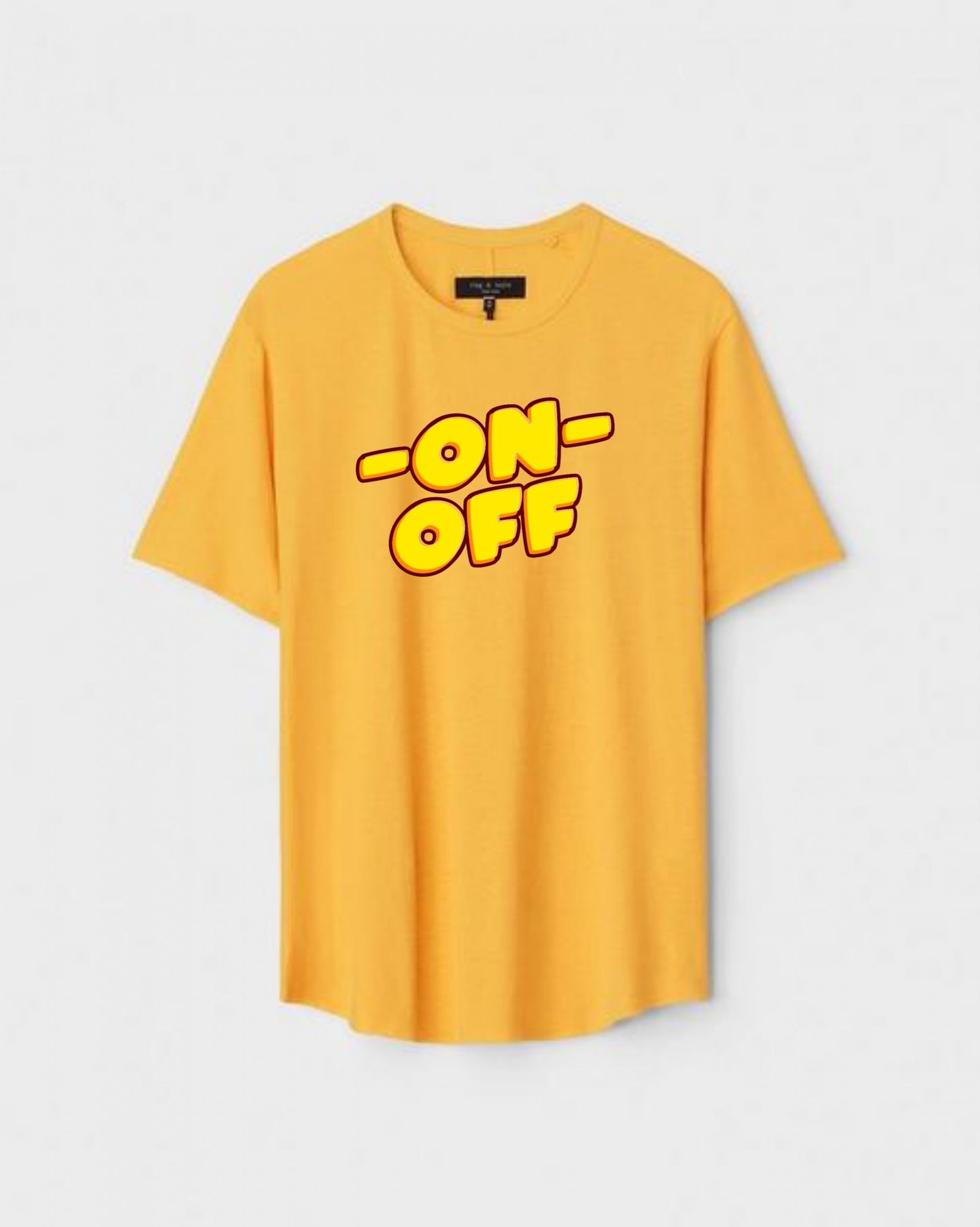 YLW-CTN-G-004-scaled-1.jpg Yellow Unisex Polyster Regular Fit Printed Round Neck T-Shirt - Image 1