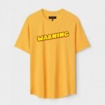 Yellow Unisex Polyster Regular Fit Printed Round Neck T-Shirt