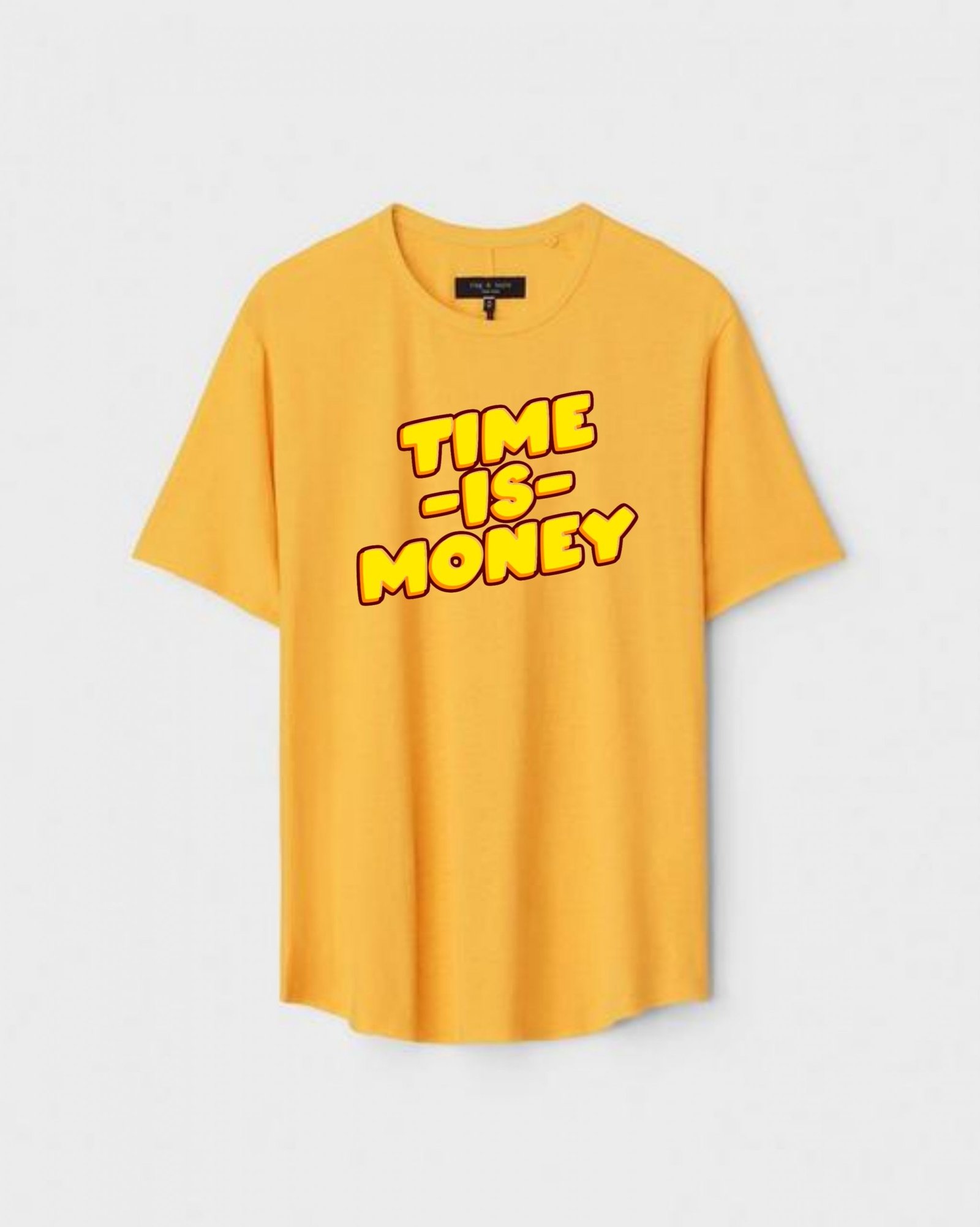 YLW-CTN-H-002-scaled-1.jpg Yellow Unisex DOT KNIT Regular Fit Printed Round Neck T-Shirt - Image 1