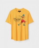 Yellow Unisex Polyster Regular Fit Printed Round Neck T-Shirt