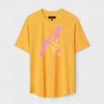 Yellow Unisex Cotton Regular Fit Printed Round Neck T-Shirt