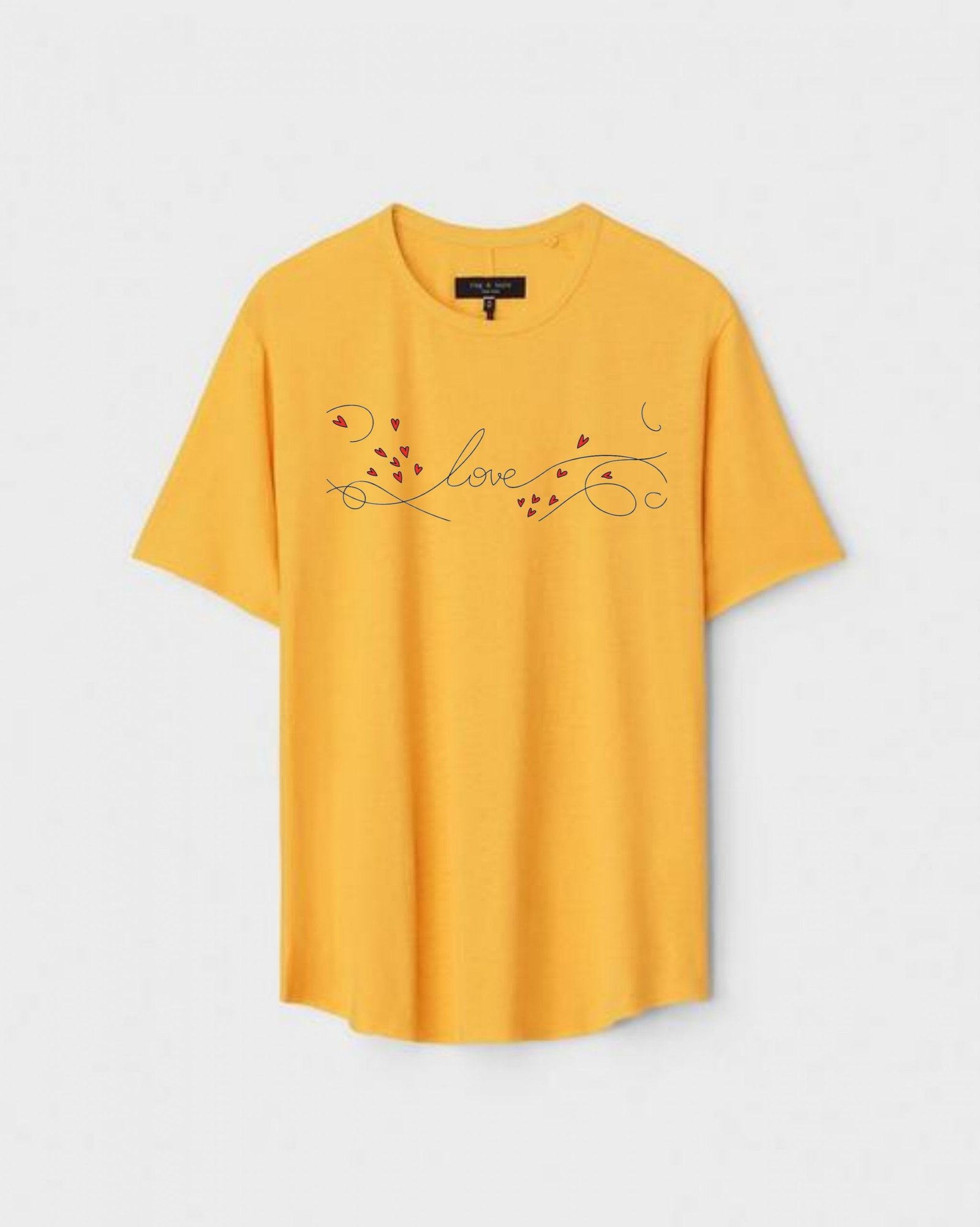 YLW-CTN-L-003-scaled-1.jpg Yellow Unisex DOT KNIT Regular Fit Printed Round Neck T-Shirt - Image 1